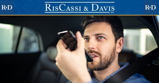 Driver talking on the phone while driving